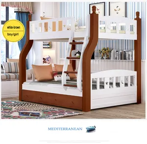 2021 nouveau conçu enfants lit superposé pour fille en bois massif buck lit pour enfants lit chambre meubles chambre ensemble moderne