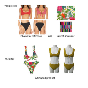 Thời trang hàng đầu tùy chỉnh của phụ nữ đồ bơi báo in Áo Ngực Tank Bikini cộng với kích cỡ đệm nhiều sọc kẻ sọc gingham Paisley - Product Image 3