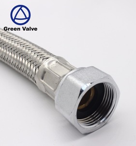 Verde-GutenTop GT6101 Latón Tuerca de Acero Inoxidable Calentador de Agua <span class=keywords><strong>Flexible</strong></span> Manguera Conectores - Product Image 3