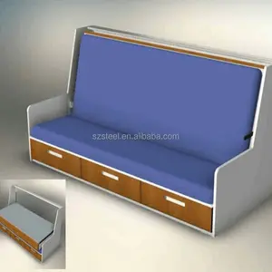 Marine Fireproof Furnitures Wooden Sofa With Three Drawers