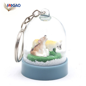 innovador hecho a mano OEM regalos idea divertida Linda comunión regalos animales mini llavero ardilla globo de nieve - Product Image 3