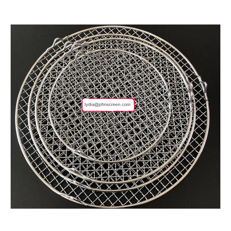 Aangepaste Roestvrij Staal/Koper Ronde Draad Bbq Grill Mesh Netto Lade