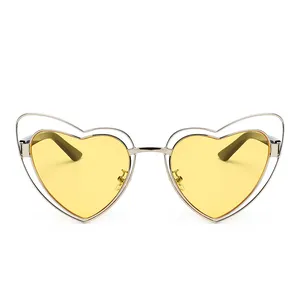 21433 Супер Горячие очки Модные металлические женские солнцезащитные очки 2019 новые трендовые солнцезащитные очки в форме сердца