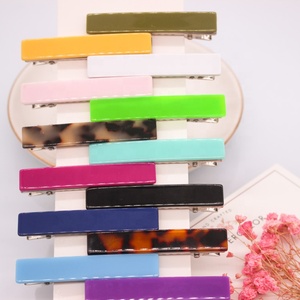 Canyuan Stock prodotti da 6 CM o 4.5 CM <span class=keywords><strong>Clip</strong></span> a barra semplice colore brillante <span class=keywords><strong>Neon</strong></span> per bambini acrilico fermaglio per capelli personalizzato all'ingrosso - Product Image 4