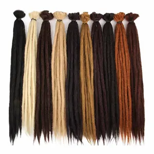 Handgemaakte Dreadlocks Haar Extensions Gehaakte Haar Zwart Bruin Synthetisch Haar 1 Strengen Dreadlock Voor Vrouwen En Mannen 20 Inch