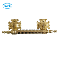 H023 Herrajes Metálicos para Ataúd de 155 cm de Largo con 4 Bases para Decoración Funeraria