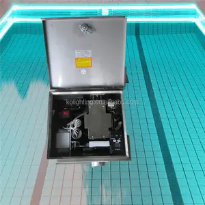 Projetor sensorial de mudar de 8 cores, halide de metal, r-150 leve, à prova d'água, luz de piscina ótica de fibra ótica