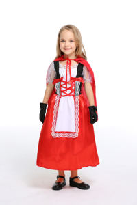 Costumes de Petit <span class=keywords><strong>Chaperon</strong></span> <span class=keywords><strong>Rouge</strong></span> pour enfants, déguisements de fête cosplay, Halloween - Product Image 4