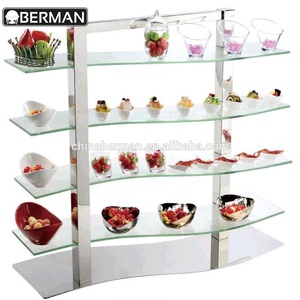 Oriente Medio restaurante buffet lista de equipo combinado martillado <span class=keywords><strong>comida</strong></span> cuencos de acero inoxidable alemán tazón de plata conjunto - Product Image 3
