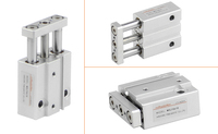 Cilindro Neumático Miniatura de Doble Acción AIRWORK con Pistón de Aluminio y Guía Lineal