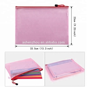 โฟลเดอร์แฟ้มพลาสติกใสแบบกำหนดเองขนาด A4 PVC Mesh กระเป๋าเอกสารพร้อมซิปสำนักงานเครื่องสำอางอุปกรณ์อุปกรณ์อุปกรณ์เดินทาง - Product Image 6