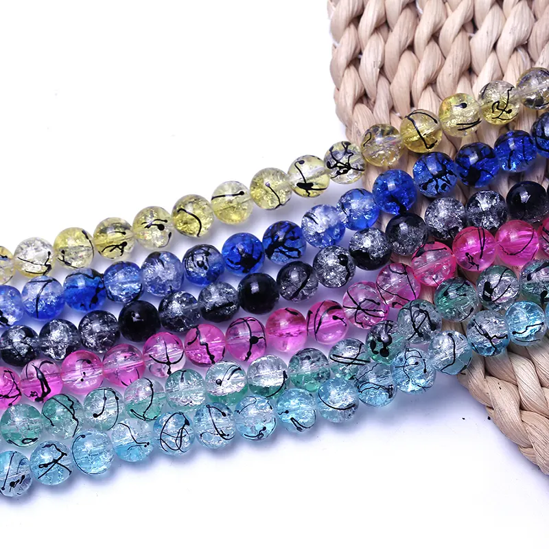 Bollxulin — perles d'atterrissage naturelles, perles rondes en verre, en cristal, 12mm