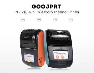 58mm मिनी पोर्टेबल थर्मल प्रिंटर के साथ बैटरी Goojprt pt-210 बारकोड प्रिंटर