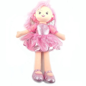 Gonna di balletto rosa di peluche con angelo personalizzato <span class=keywords><strong>Ragdoll</strong></span> bambola con ali grande giocattolo morbido per bambini regalo perfetto - Product Image 1