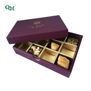 Custom Cheap Chocolate Strawberries Product Packing Paper Boxes Packaging With Divider For Baklava