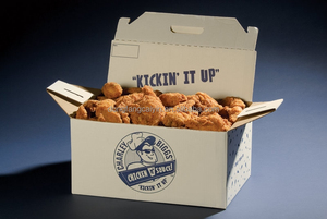 Caja Plegable de Papel Resistente al Aceite para Asar Pollo, Directo de Fábrica, para <span class=keywords><strong>Restaurante</strong></span> - Product Image 5