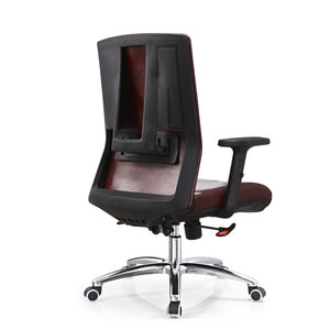 Office furniture white high back leather steering recliner with lumbar support - Product Image 2
