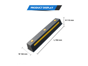 駐車場用アメリカ標準ラバーホイールストッパー - Product Image 2
