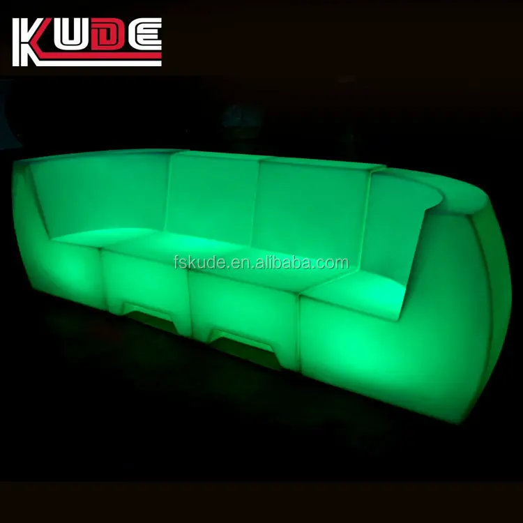 De alta calidad moderna interior LED duro de sofá de plástico para la sala de iluminación