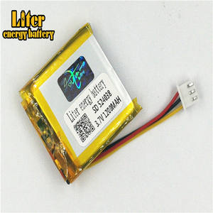 Connector <span class=keywords><strong>2</strong></span>,5-<span class=keywords><strong>3</strong></span> p <span class=keywords><strong>3</strong></span>,7 V 524038 1200 mAh rechargeable LiPo battery solar Li ion polymer lithium battery with PCM - Product Image 3