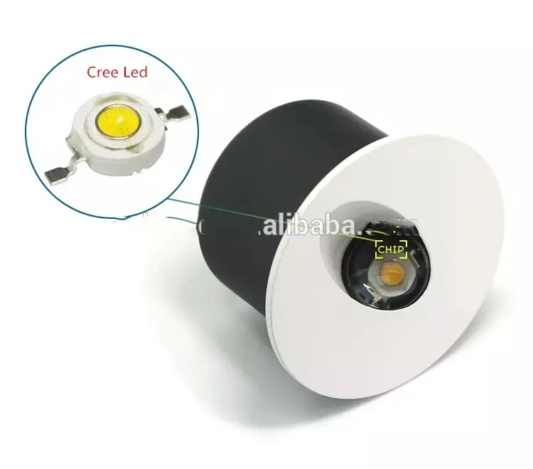 Indoor Decorative LED Recessed Wall Diameter 80ミリメートルRound Foot Lamp 220V 120V 1W 3000K Stair Step Light