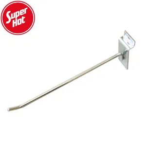 Cheap Metal Chrome Single Slatwall Display Shop Store Slat <strong>Wall</strong> <strong>Hook</strong> - Product Image 1