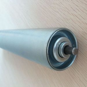 Rouleau conique à gravité plaqué zinc, 2mm en acier inoxydable, avec capuchons d'extrémités de rouleau en acier - Product Image 2