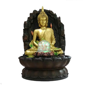 Hot New Intérieur Décor <span class=keywords><strong>Fontaine</strong></span> D'eau Résine <span class=keywords><strong>Bouddha</strong></span> Style Bouddhisme <span class=keywords><strong>Fontaine</strong></span> en Vente - Product Image 1