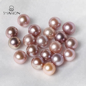 Venta al por mayor en lote de perlas Edison de lavanda Rosa redondas de agua dulce cultivadas de alto brillo de 10-12mm - Product Image 1