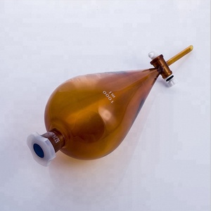 Corong Pemisah Bentuk Pir Kaca 125ml Dengan Penutup PTFE - Product Image 3