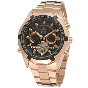 Forsining — montre automatique en acier inoxydable pour hommes, marque de luxe, couleur or, vente en gros, chinoise - Product Image 6