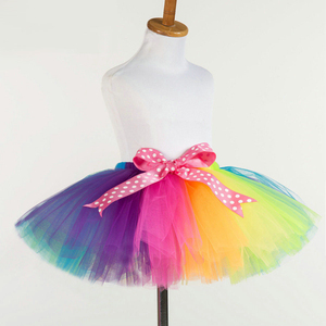 Falda de Tul para Niñas al por Mayor en China, Falda de Tul con Lazo y Arcoíris para Niñas, Falda de Tul Colorida y Esponjosa para Niñas - Product Image 3