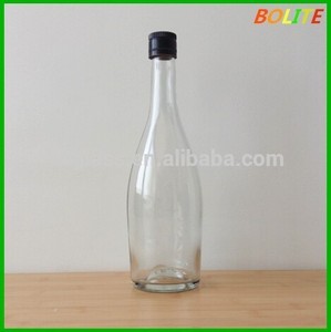 750 ml grande de estómago botella de vino de vidrio con tapa de aluminio - Product Image 1