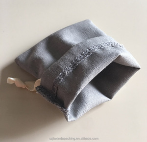 OEM tùy chỉnh đay dây rút túi với Thêu Logo tái chế bông vải bố mua sắm Pouch cho bao bì dây rút đóng cửa - Product Image 2