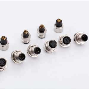 Conector de Montaje en Panel M12, IP67 Impermeable, Tipo DIN con Contactos PCB para Soldar en Paneles <span class=keywords><strong>Eléctricos</strong></span> - Product Image 4