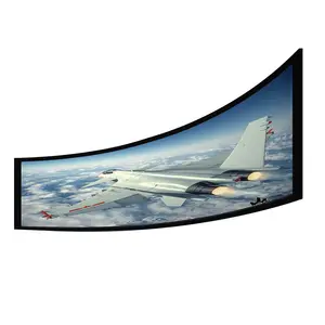 High Quality Curved Fixed Frame Projection Screen, Curved Projection Screen With 3D Silver For Cinema Custom Size is Available