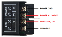 Contrôleur de variateur LED synchronisé avec télécommande à bouton RF