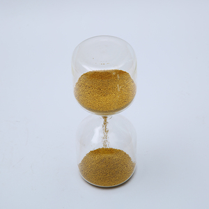 ユニークなデザイン透明な大小の砂時計と金色のビーズ砂タイマー - Product Image 5