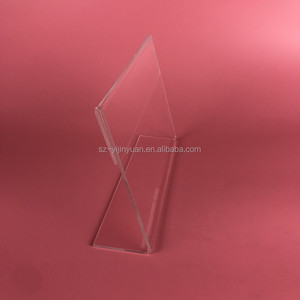 Présentoir en acrylique incliné, porte-affiche <span class=keywords><strong>de</strong></span> menu en forme <span class=keywords><strong>de</strong></span> L, porte-étiquette <span class=keywords><strong>de</strong></span> prix bon marché, porte-<span class=keywords><strong>plaque</strong></span> <span class=keywords><strong>de</strong></span> nom <span class=keywords><strong>de</strong></span> bureau en acrylique, vente en gros - Product Image 6