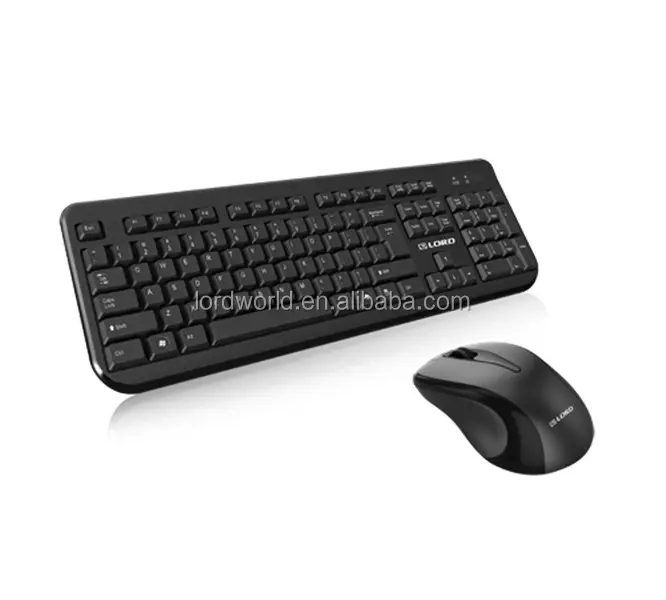 free sample oem latest computer 2.4ghz usb wireless white color computer keyboard and mouse combo