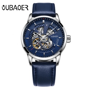 <span class=keywords><strong>Orologi</strong></span> da <span class=keywords><strong>uomo</strong></span> OUBAOER orologio meccanico automatico in pelle orologio casual business watch - Product Image 1