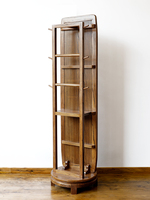 Oval Full Length Mirror Wood Frame Floor Standing with Coat Rack Hanger Nordic Japanese Style for Bedroom Entryway Wholesale