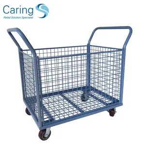 warehouse moving trolley cage trolley