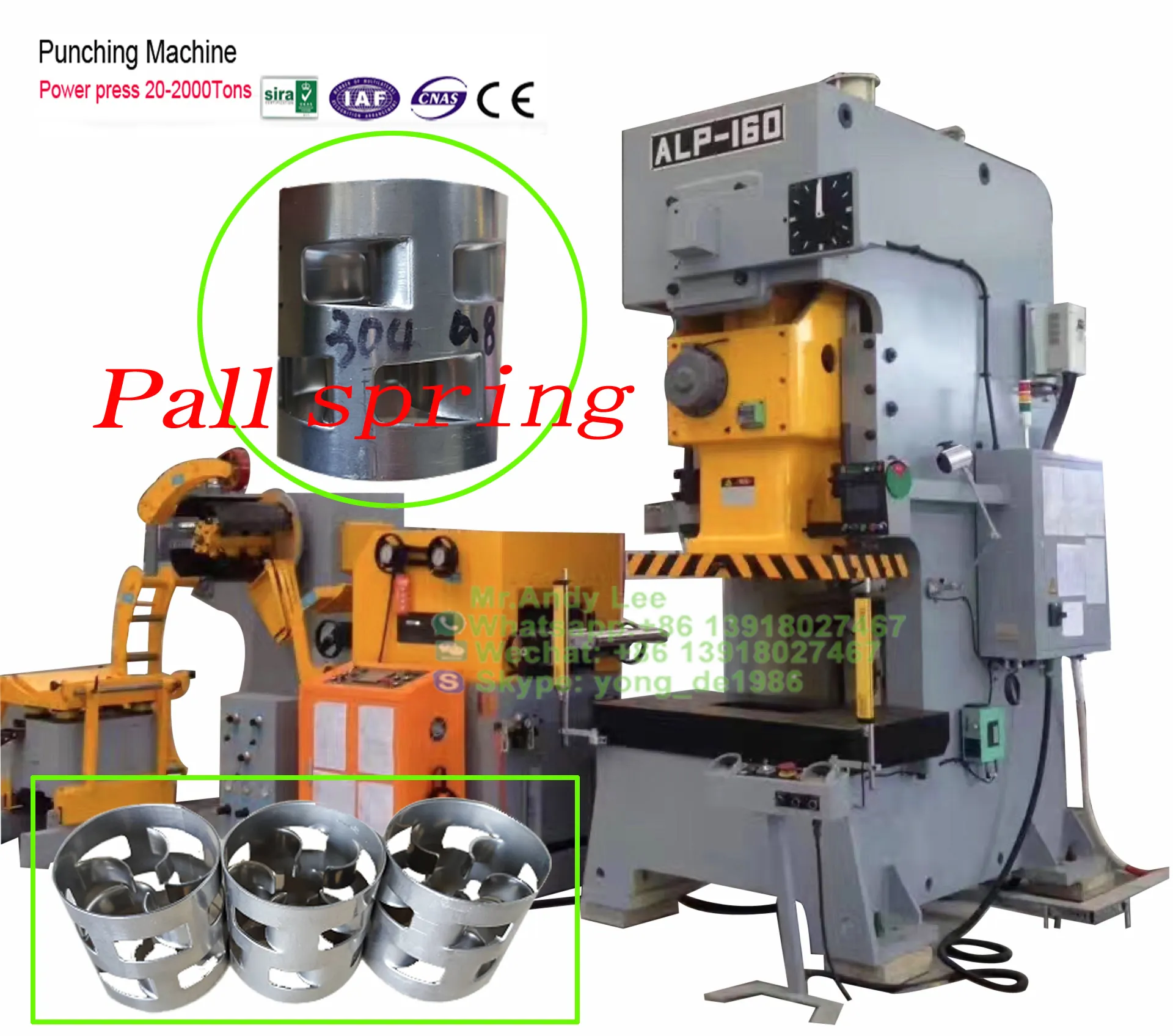 Metal Pall Rings Making Machine Completely production Line with Die Feeder Decoiler