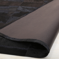 Schwarz gefärbte rutsch feste Rindsleder teppiche Rindsleder produkte Tapis
