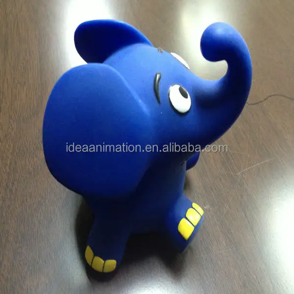 PVC OEM 3d elephant cartoon figure for kids