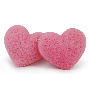 Bebevisa Heart Shape 100% Natural Bamboo <strong>Charcoal</strong> Konjac Cleansing Puff Wholesale