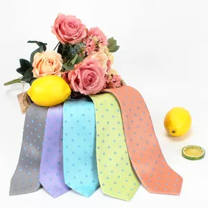 Moda özel % 100% polyester yaz ince kravat erkekler için