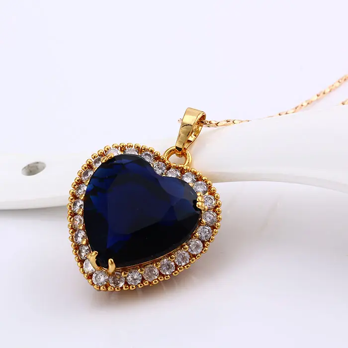 31400 xuping jewellery gift high quality luxury movie blue Heart of Ocean pendant for women
