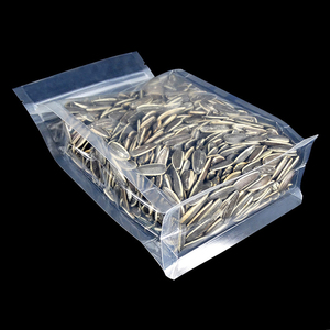 Pochette en plastique transparent à fond plat, carrée en plastique, gousset latérale avec fermeture à glissière - Product Image 6